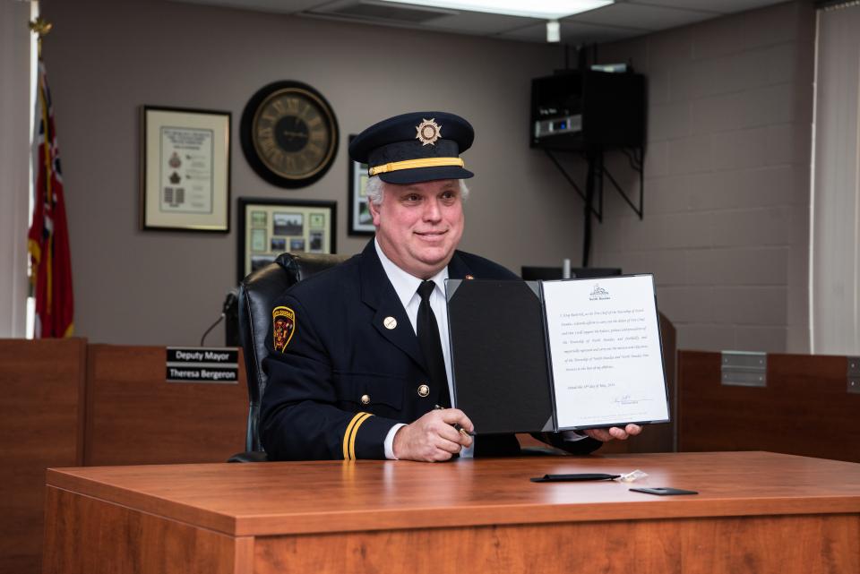 Chief Kreg Raistrick at desk