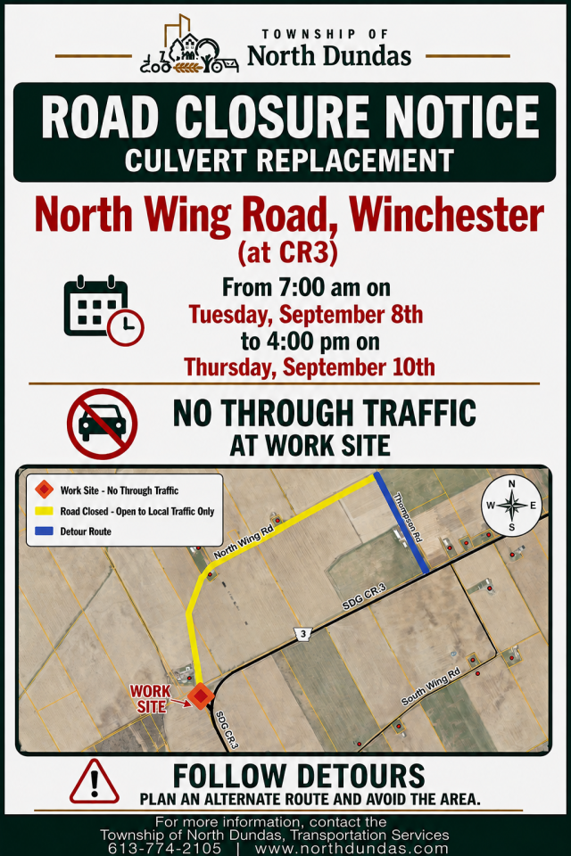 Notice-North Wing Rd-Culvert-Sept 8-10_2026