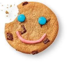 Smile cookie with bite out of it