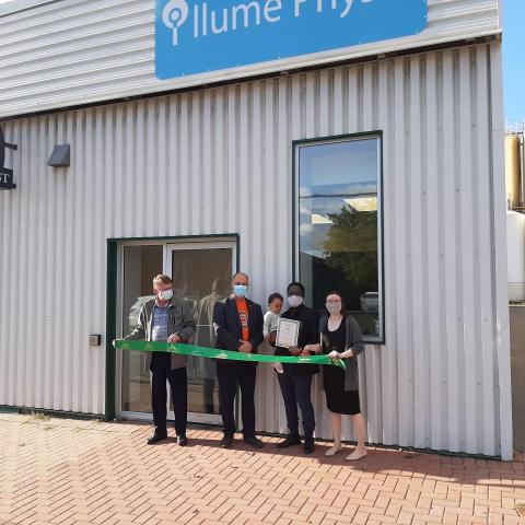 Outside photo of Illume Physio Office ribbon cutting with Council