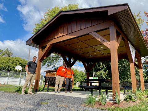 DeJong Masonry helped out at the park