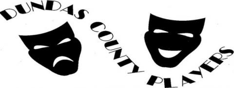 Black and white Dundas County Players logo