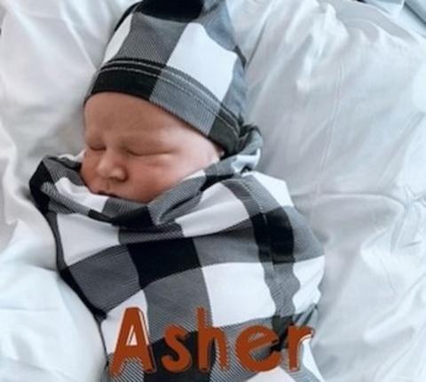 Pictured, Asher Chapman, the first baby born at Winchester Hospital in 2022. 