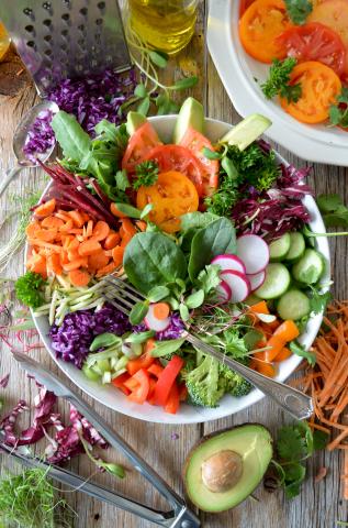 Bowl of green salad