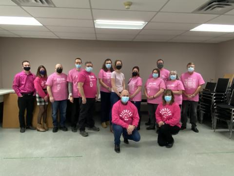 North Dundas Staff in pink shirts