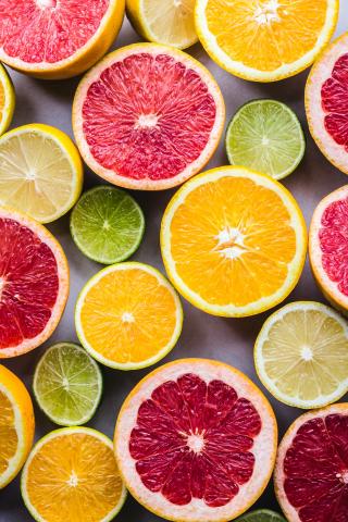 sliced oranges and grapefruit