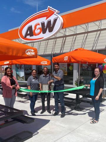 Ribbon cutting A&W