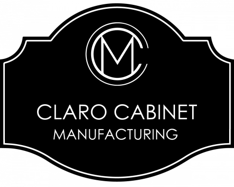 Claro Cabinet black Logo with white text
