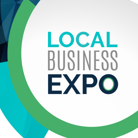 Local Business Expo Blue Green Logo