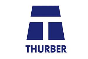 Blue Text Thurber Logo