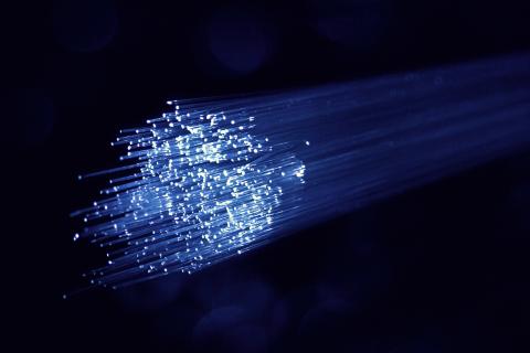 blue fiber internet cable