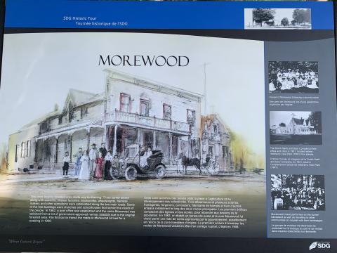 Close up image of Morewood Historical Plaque
