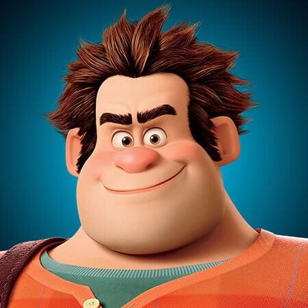 Blue and orange wreck-it ralph character