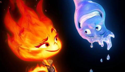 Red and blue Elemental Characters