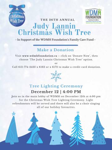 Poster of the Christmas Wish Tree lighting event