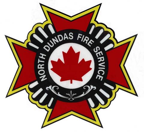 red and black fire services logo