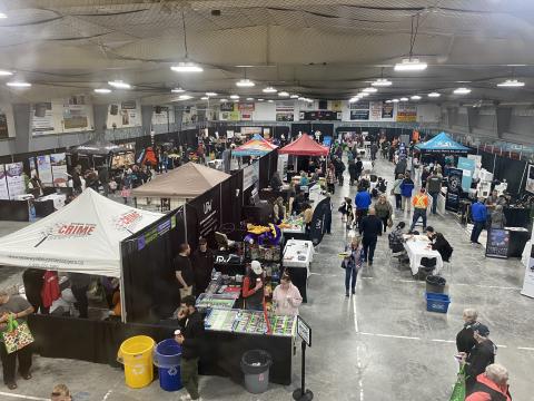overhead view of Expo