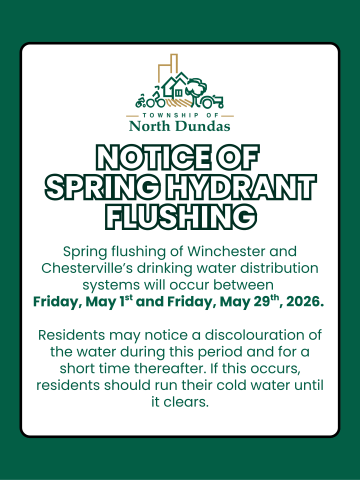 hydrant flushing notice