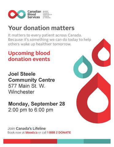 Blood donation clinic poster Winchester