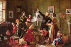 Old photograph of a Victorian Christmas